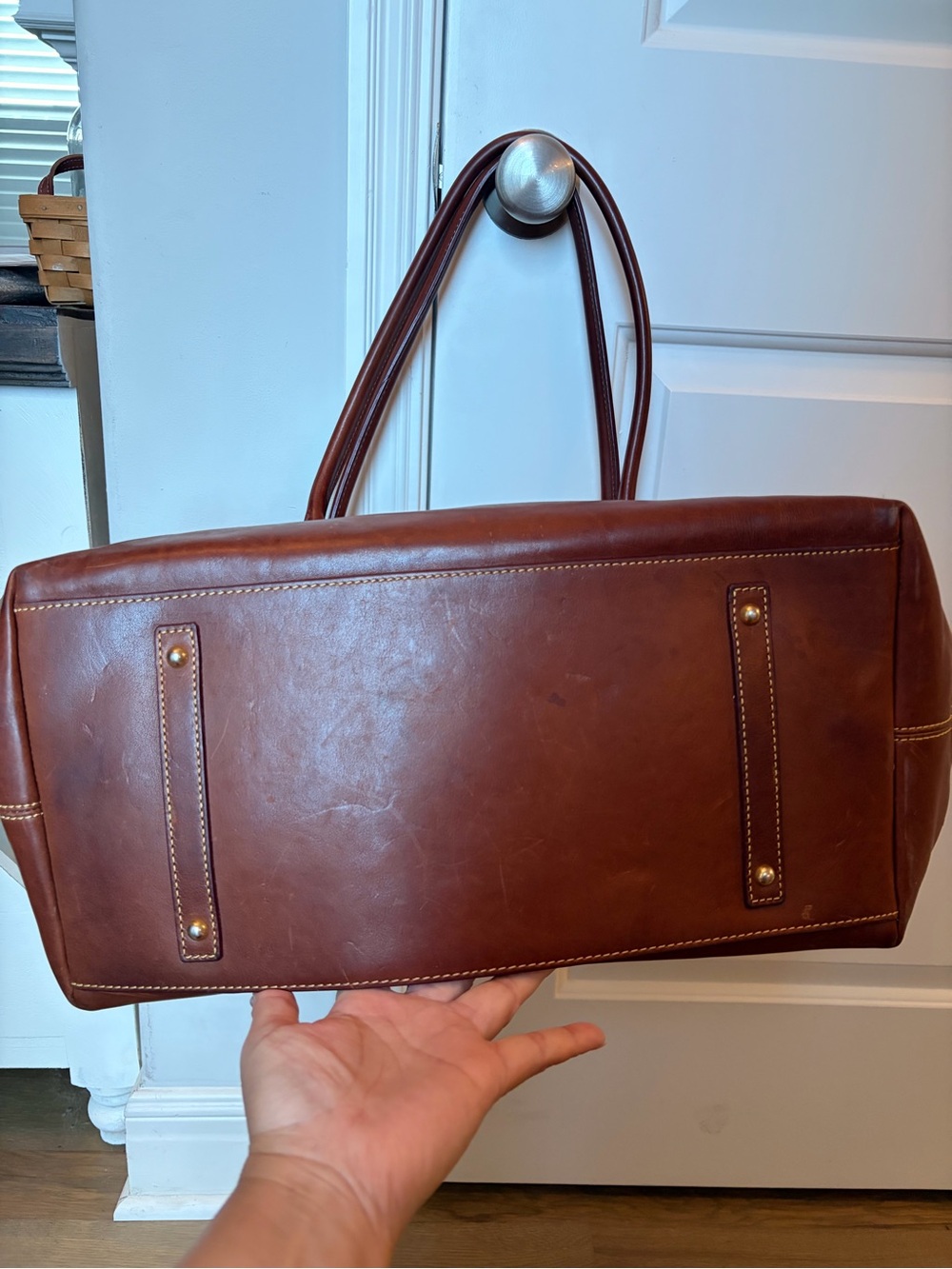 Dooney & Bourke Large Florentine Russel Tote in Chestnut - Picture 10 of 15